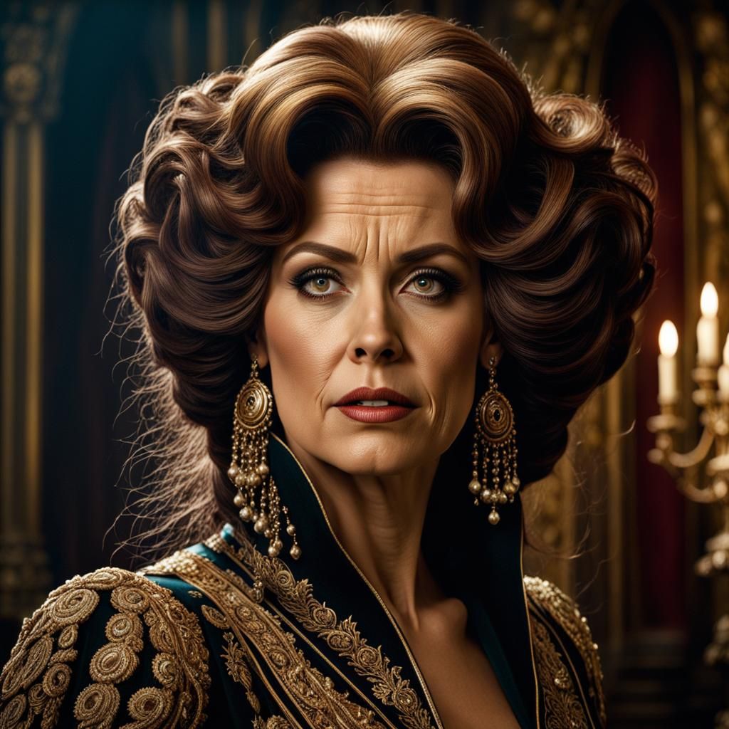 Detailed Digital Painting of a Voluptuous Woman