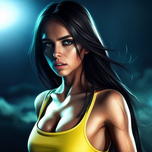 Apocalyptic Woman in 3D Rendered Fantasy Scene