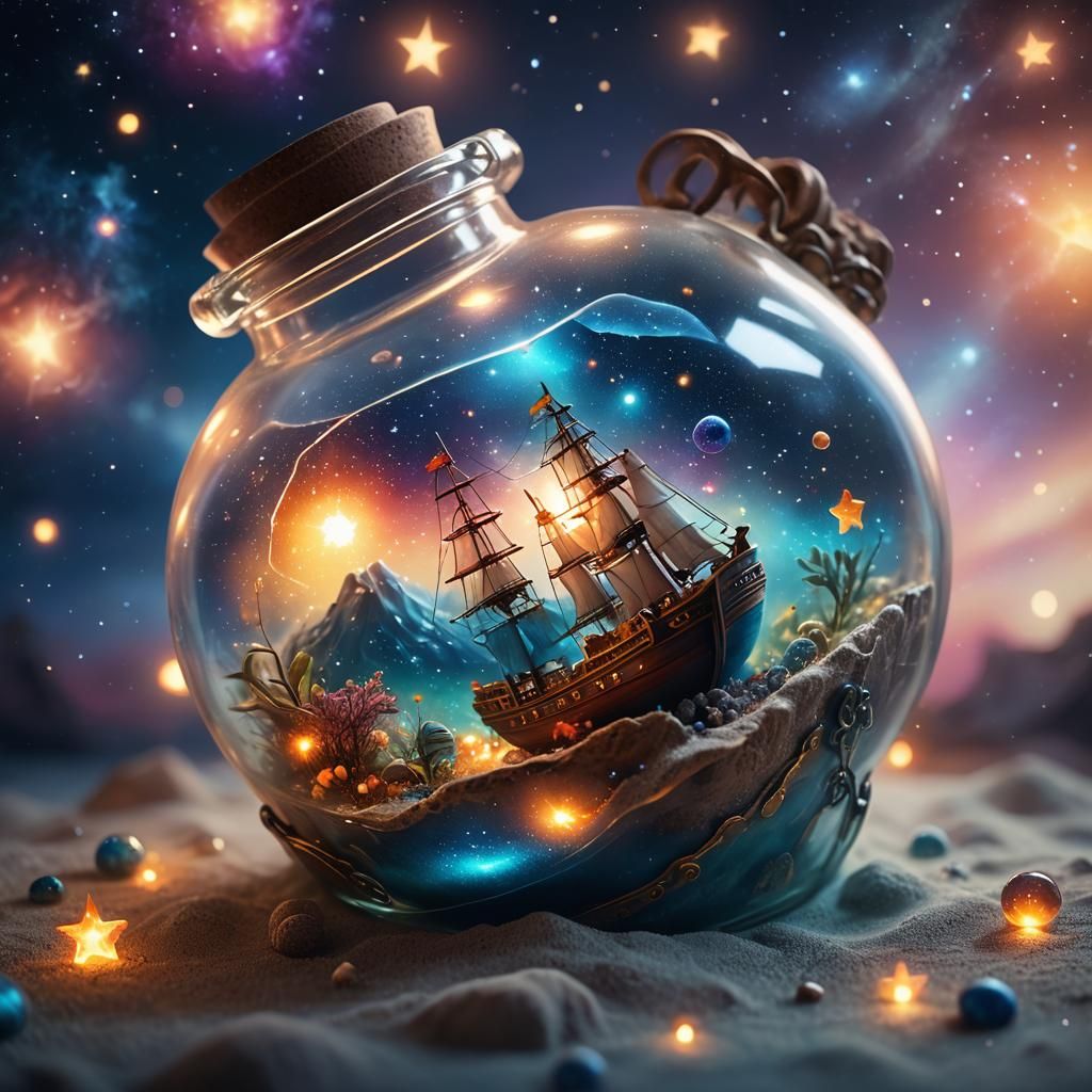 Ship in a Bottle with Colorful Universe