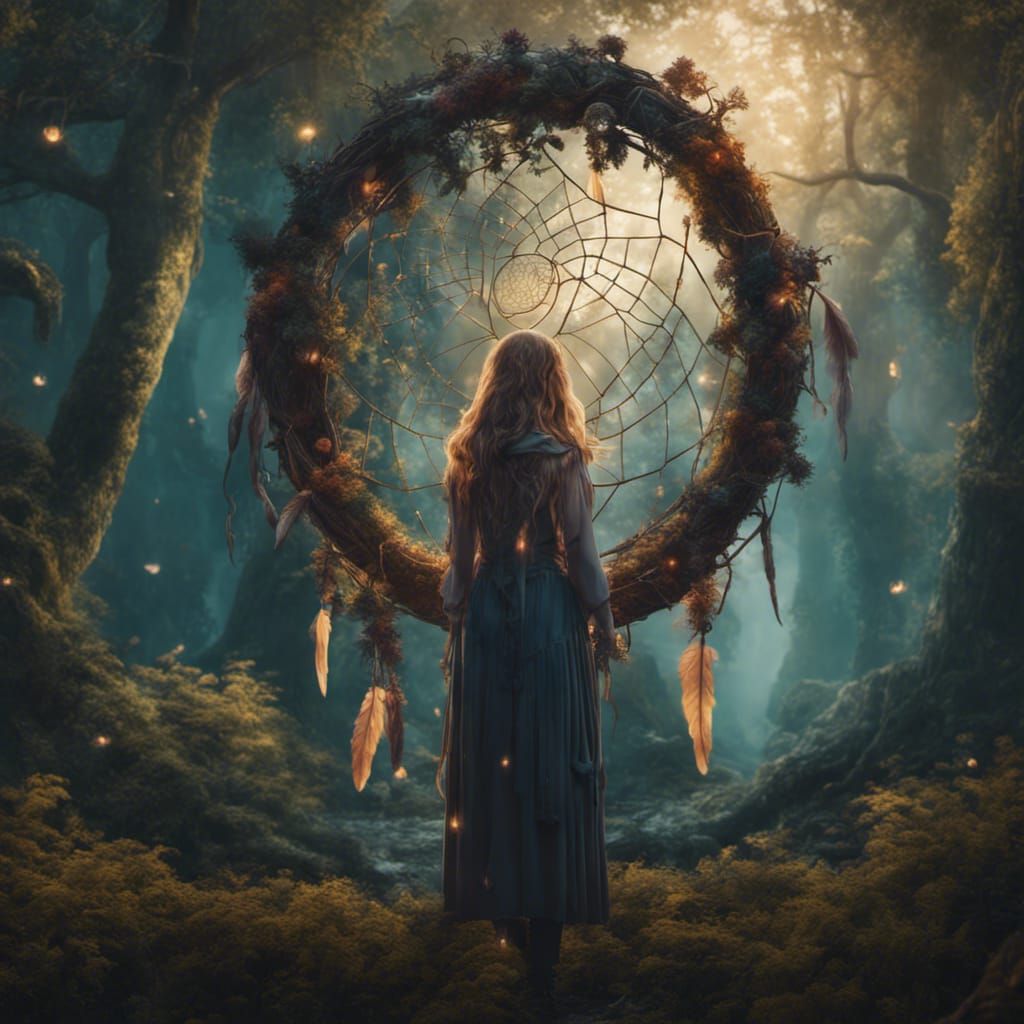 Enchanted Forest Dreamcatcher in Detailed Matte Painting