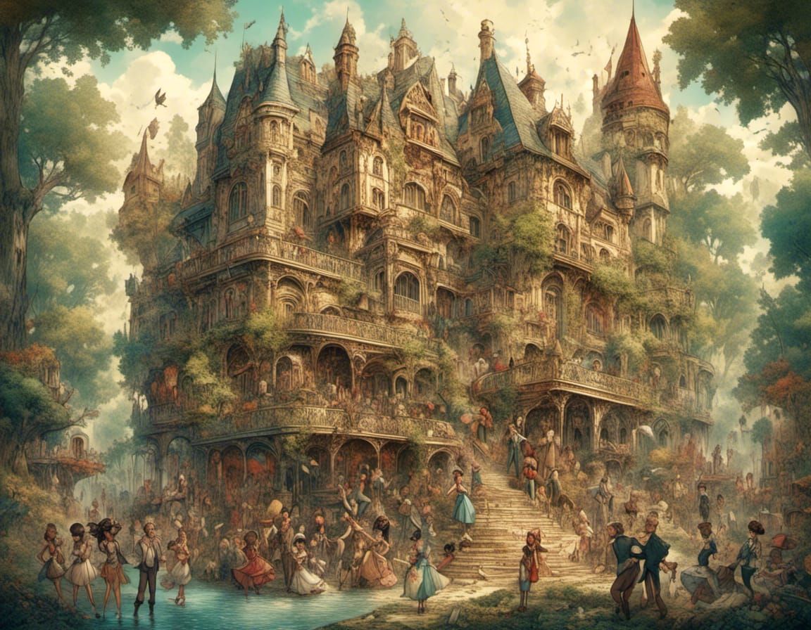 Steampunk Chateau with Happy Choir
