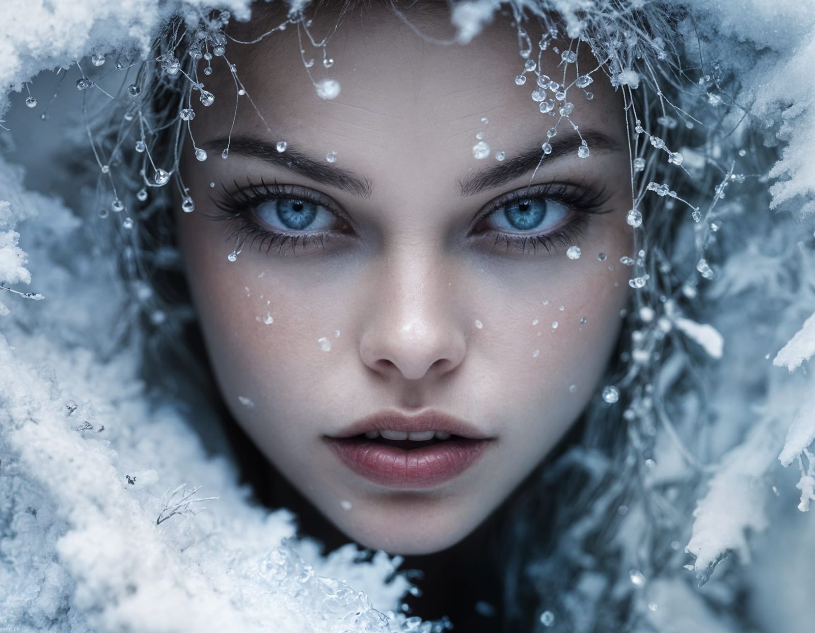 English Archer in Blizzard: Hyperrealistic Mixed-Media Portr...