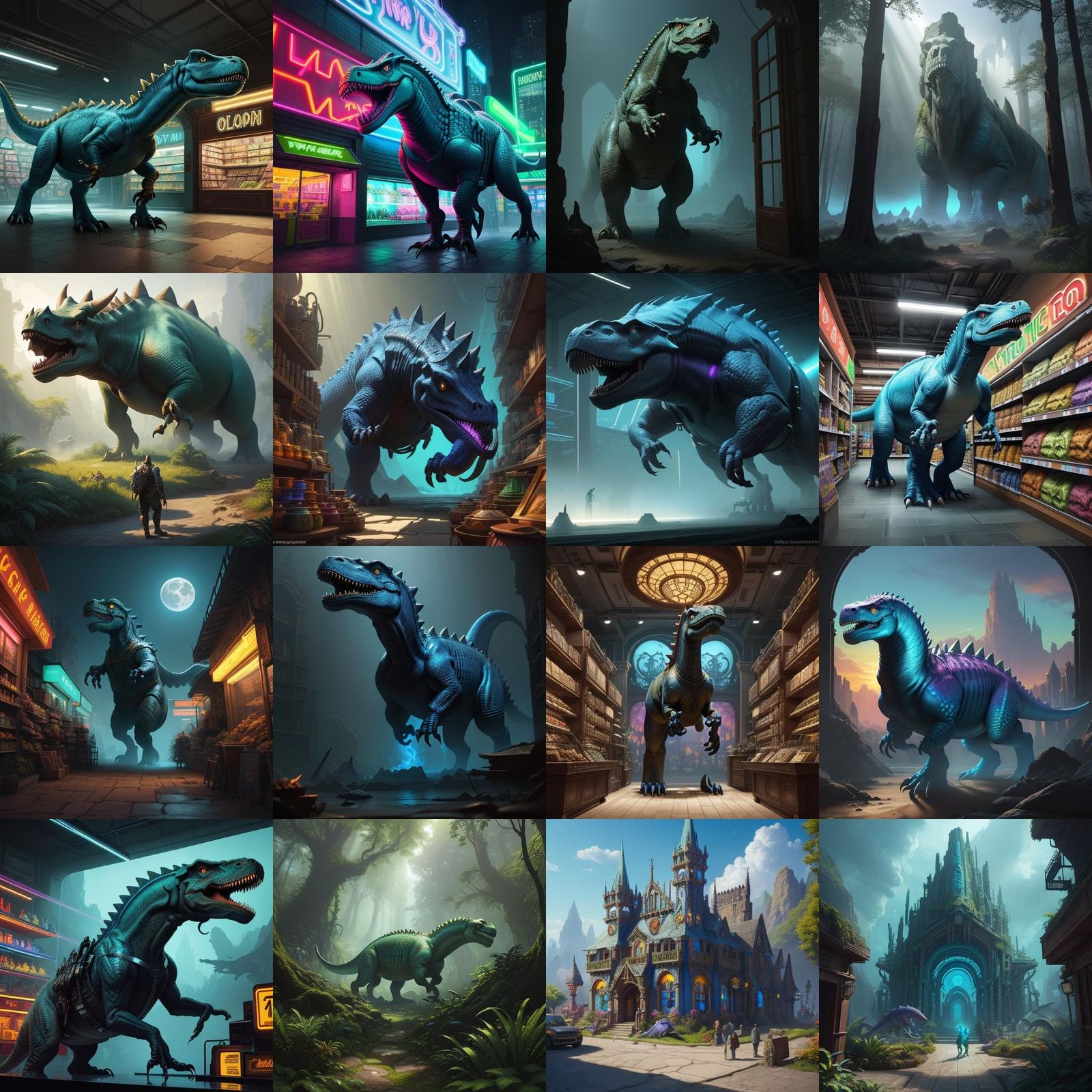 Detailed Dinosaur Store in Unreal Engine 5