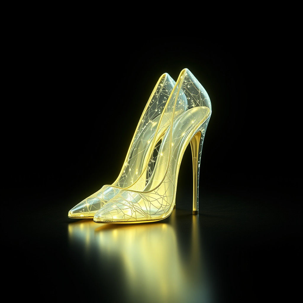 Luminous High Heels Crafted from Light Rays