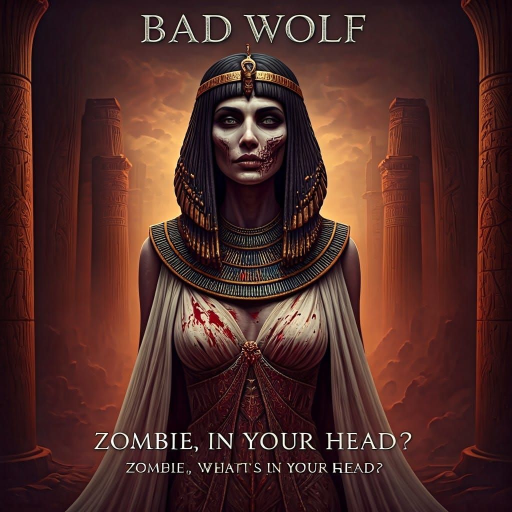 Undead Cleopatra Album Cover Art in Gothic Style