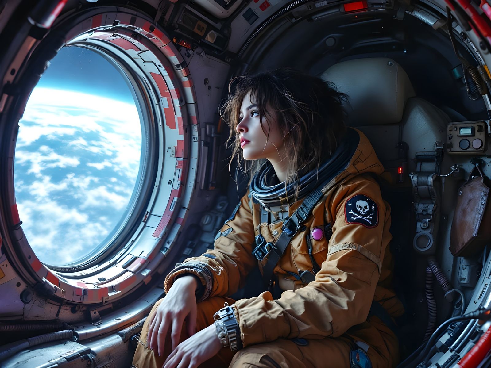 Cosmonaut in Surreal Punky Style, a Cinematic Masterpiece