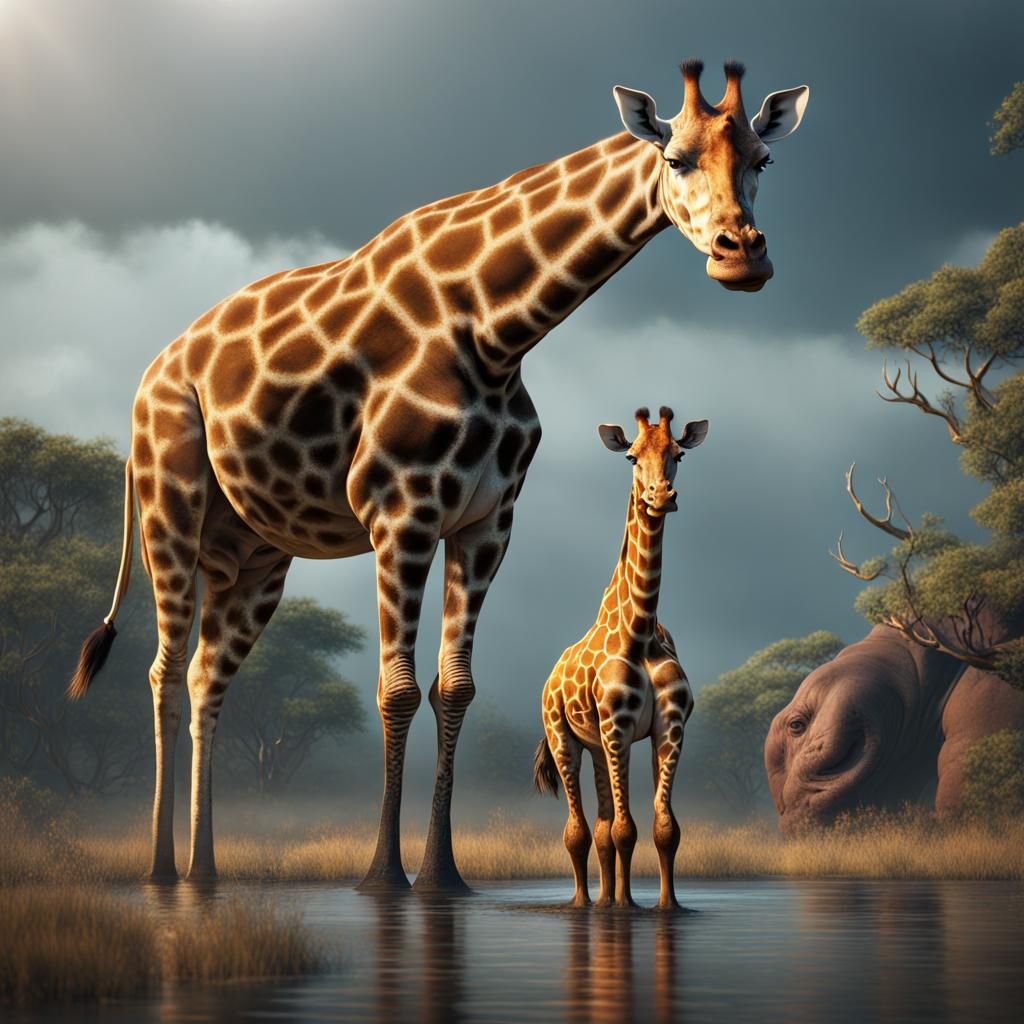 Giraffe and hippo hybrid