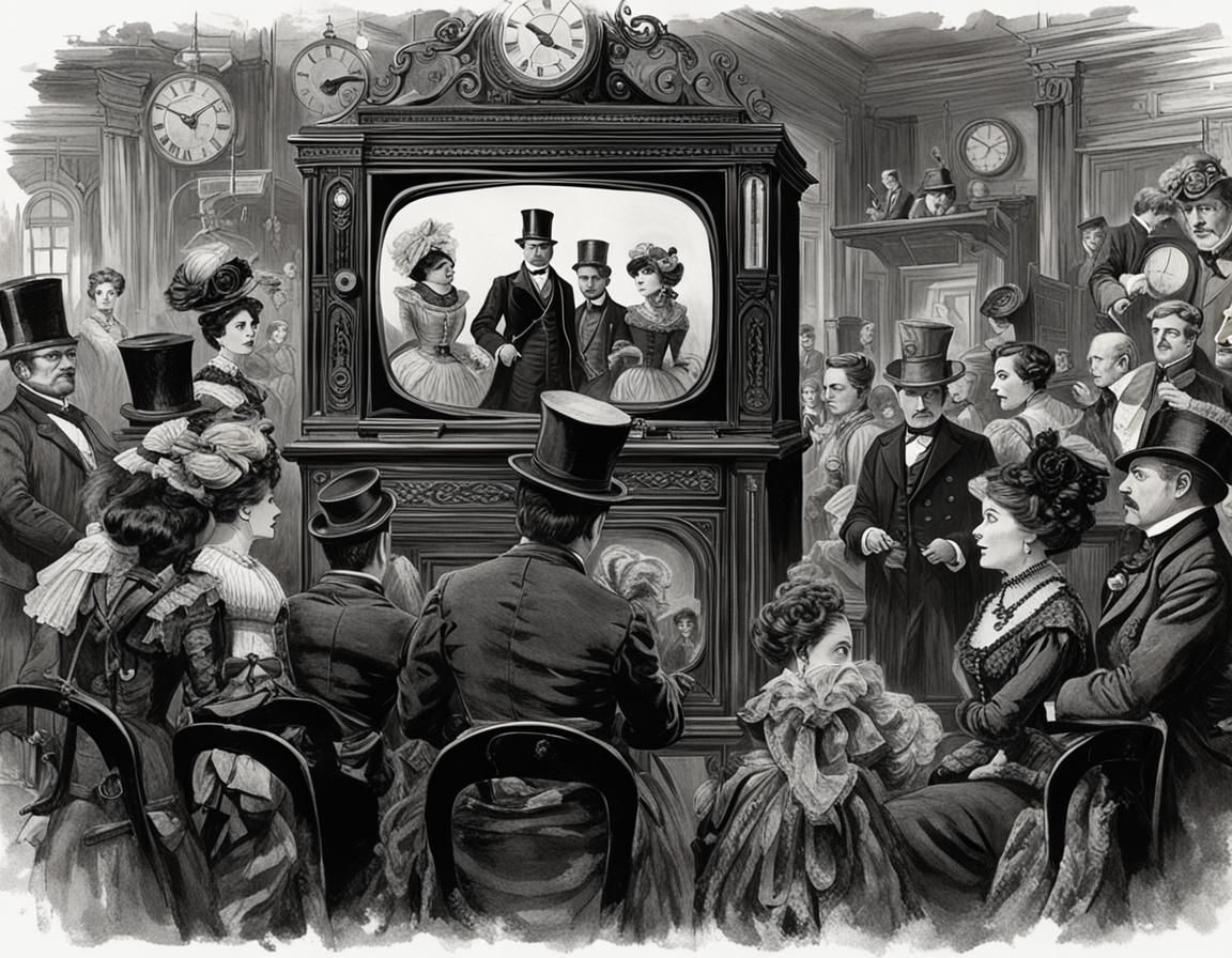 Victorian Era Group Watches Kaiser on Steampunk TV