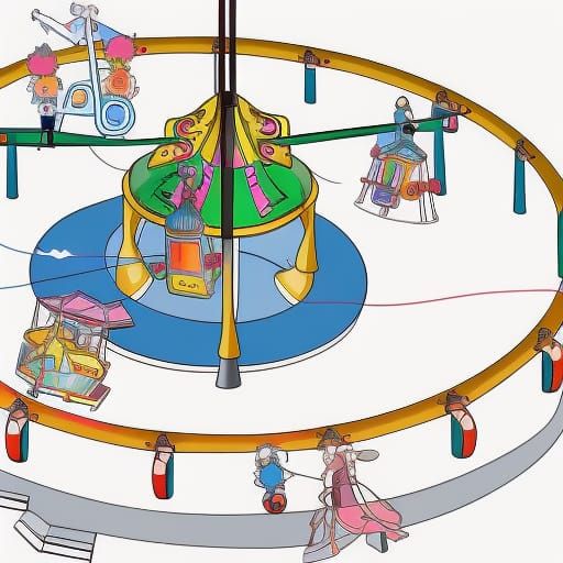 Abstract Carousel: Evolution of Inventions in Manga Style