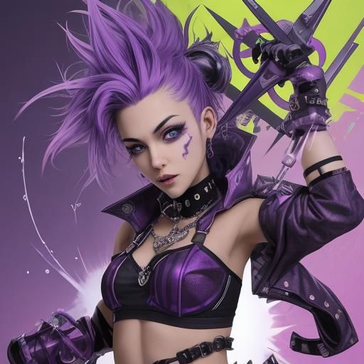 Gothic Cyborg Snowboarder in Steampunk Cubist Art