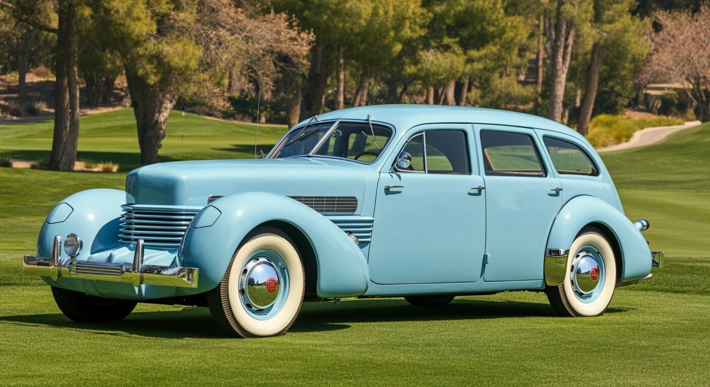 1937 Cord 812 Supercharged Station Wagon: Deco Glamour