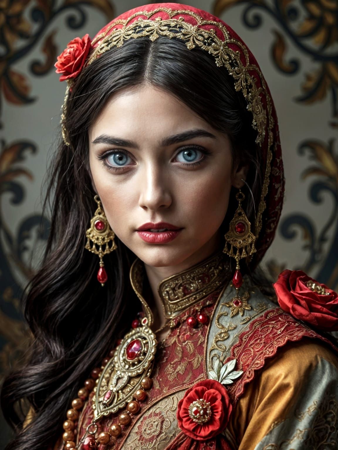 Beautiful Russian-French Woman as Porcelain Doll