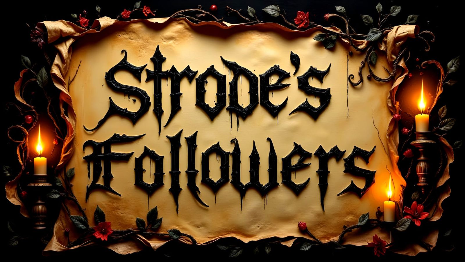 Black Canvas Typography: Strode's Followers