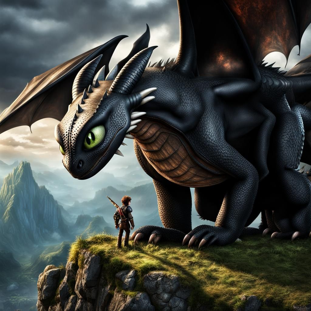 Majestic Dragon in Hyperrealistic Cinematic Style