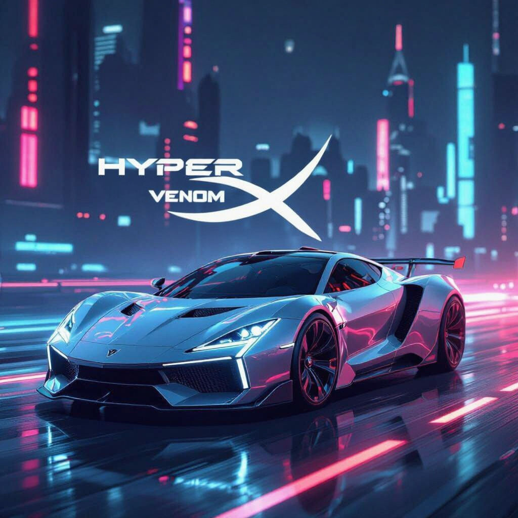 Sleek Car Logo for HyperXVenom: Modern Design