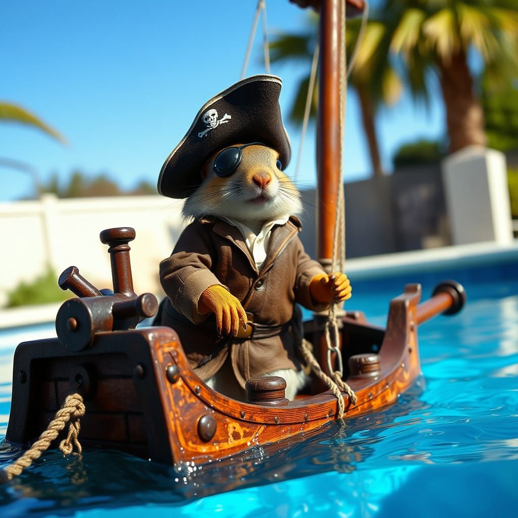 Pirate Squirrel Sailing the Seven Seas, Humorous Fantasy Rea...