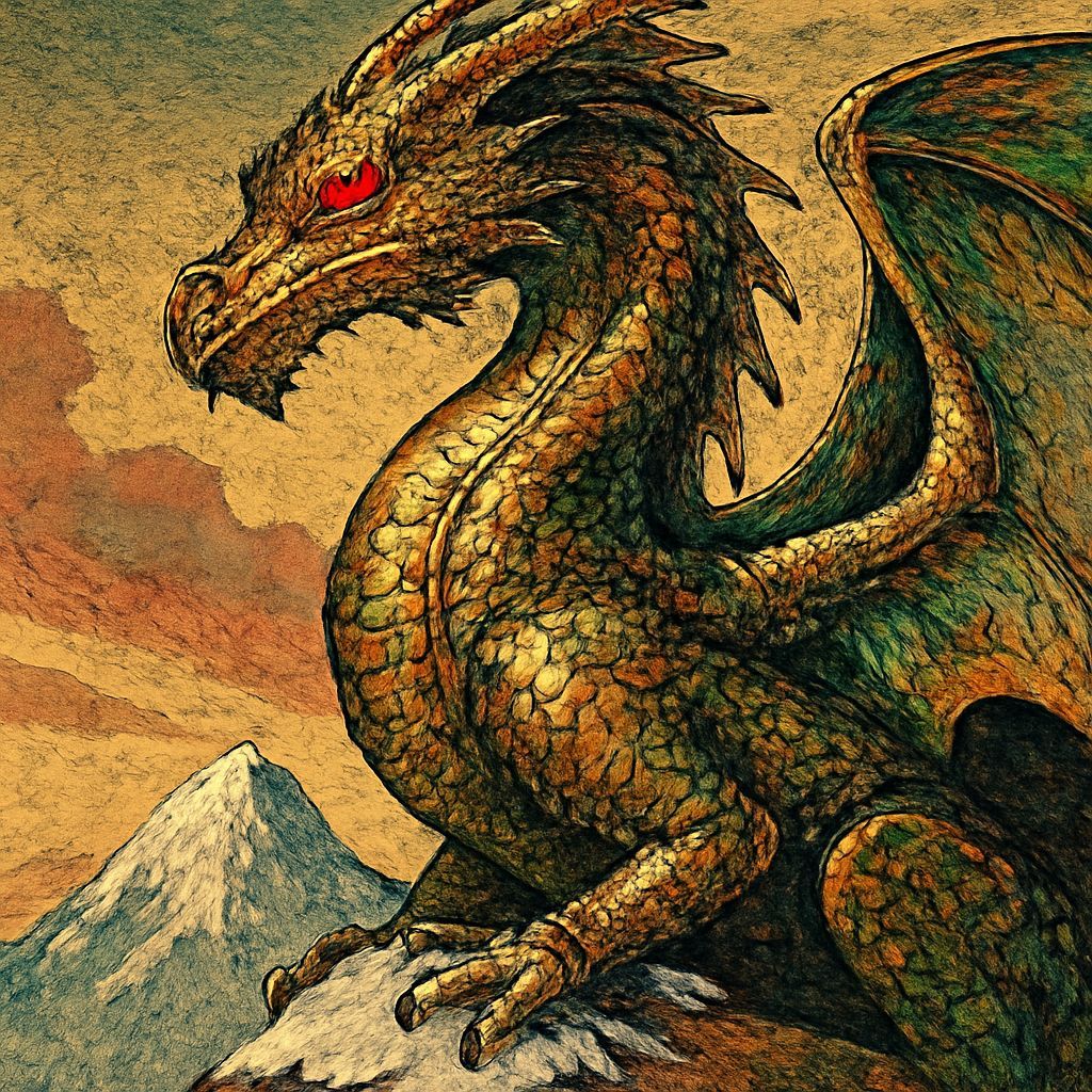 Regal Dragon Surveys Ancient Peaks