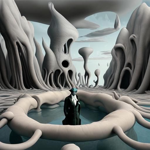 Surreal Nightmare: A Dreamlike Vision in Vivid Color