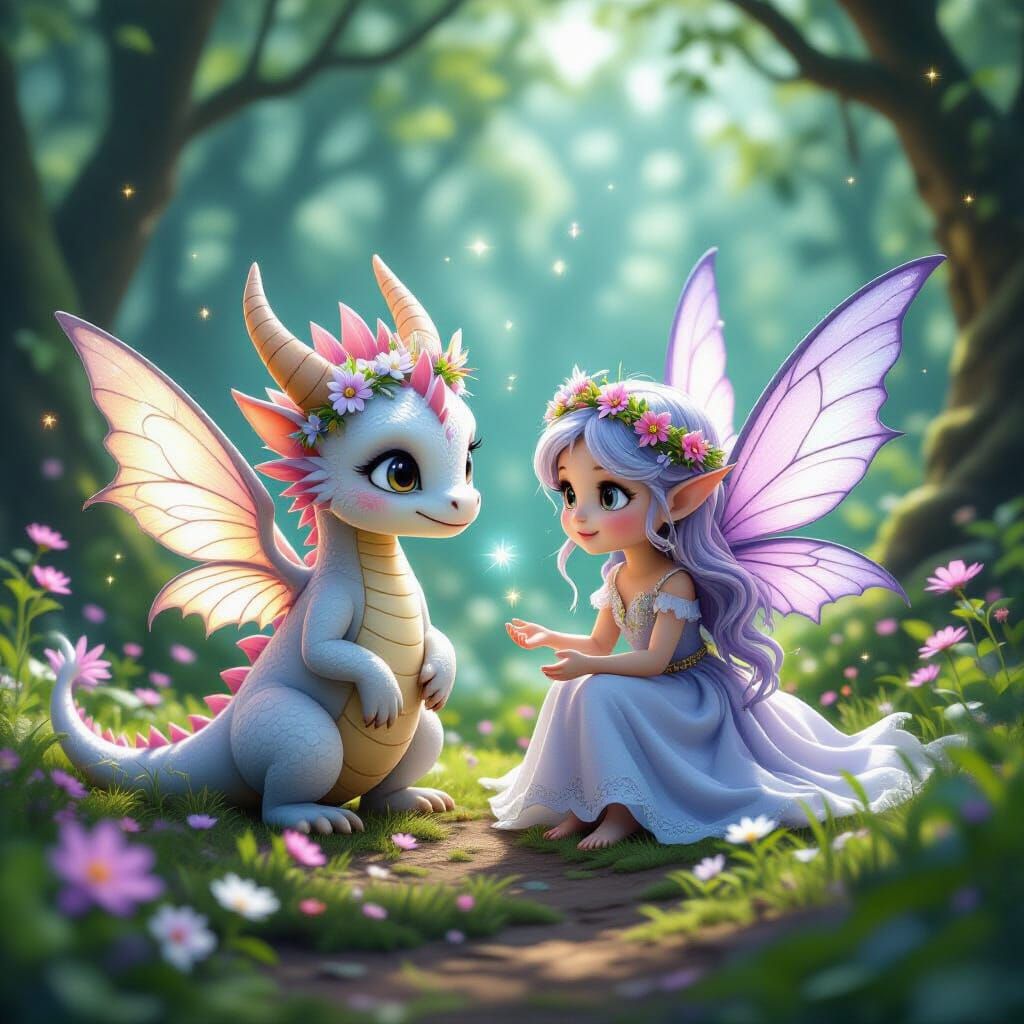 Whimsical Friends 🐉🧚🏻‍♀️💜