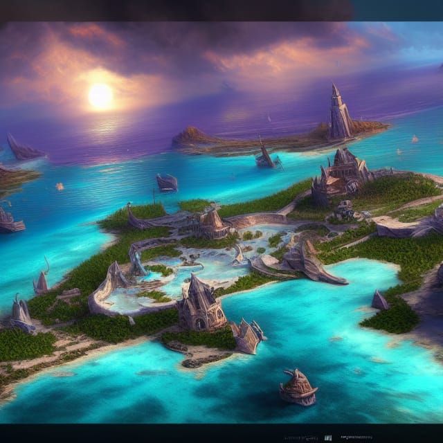 Bahamas Fantasy Matte Painting in Unreal Engine