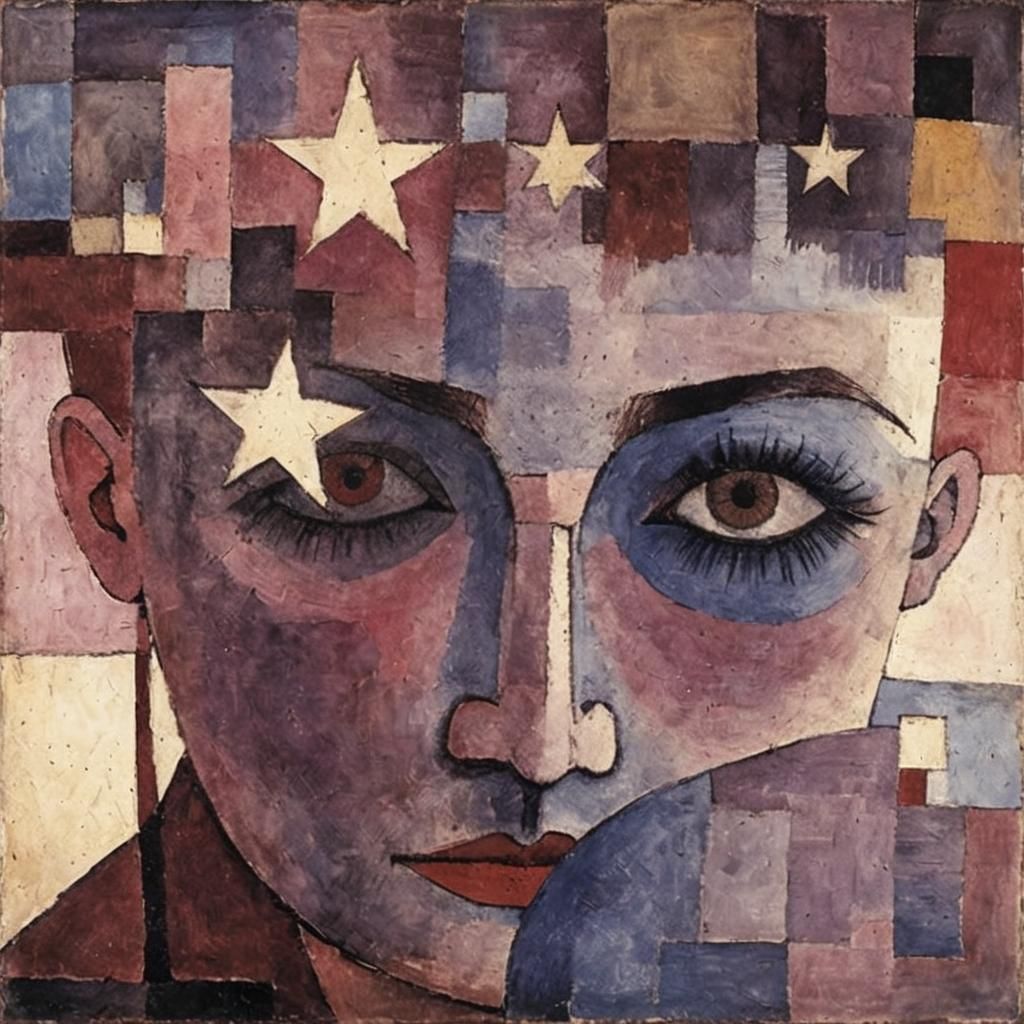 Abstract Composition in Style of Paul Klee