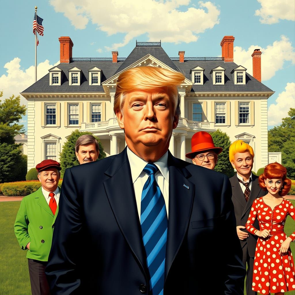 Trump Meets Beverly Hillbillies in Rockwell Style