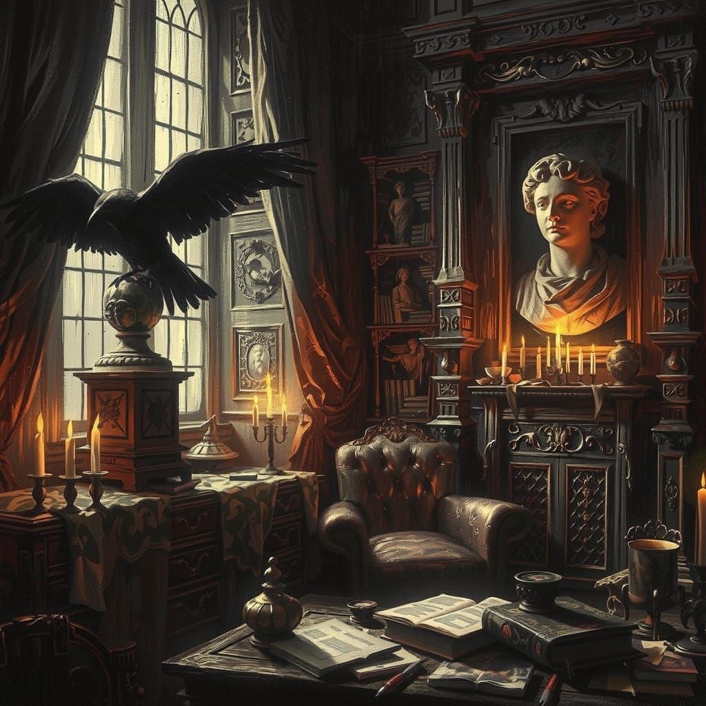 A Moody Gothic Study in Oil Paintings