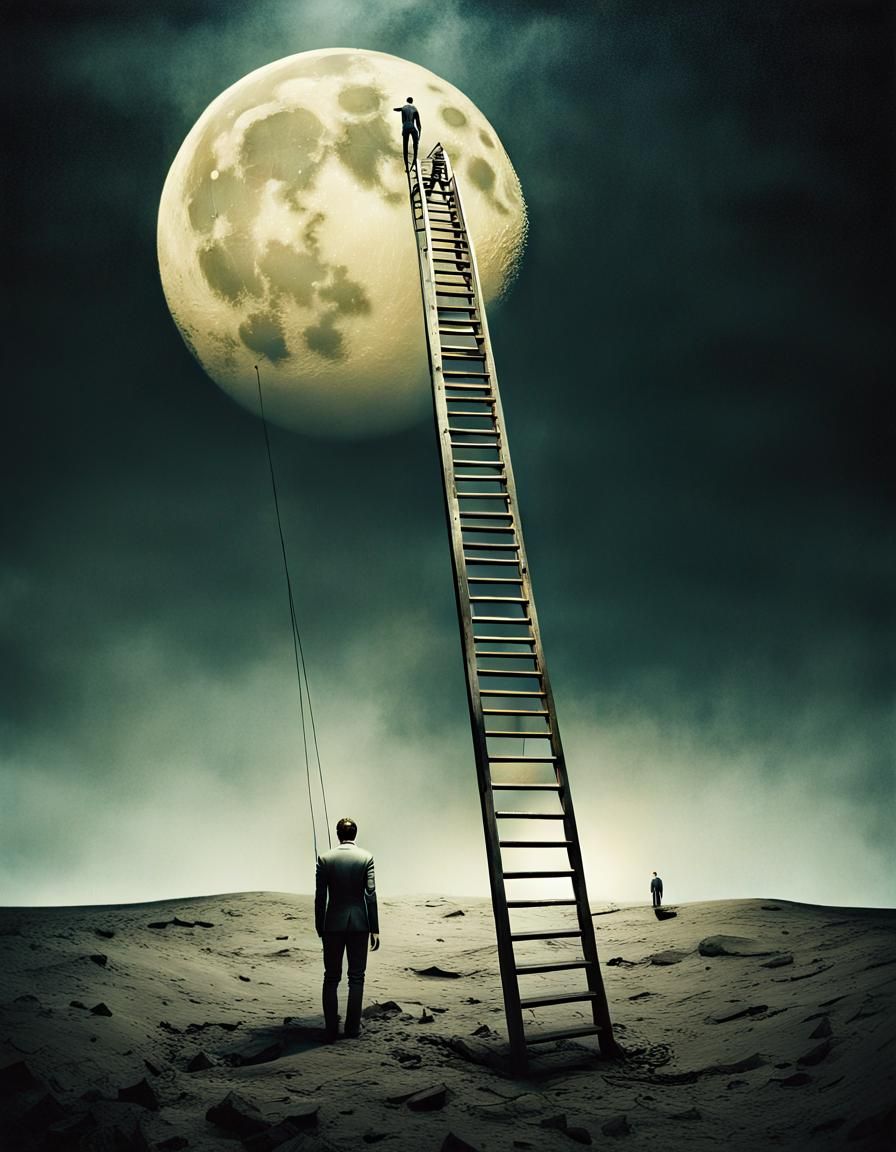 Painting the Moon: Surreal Night Photograph