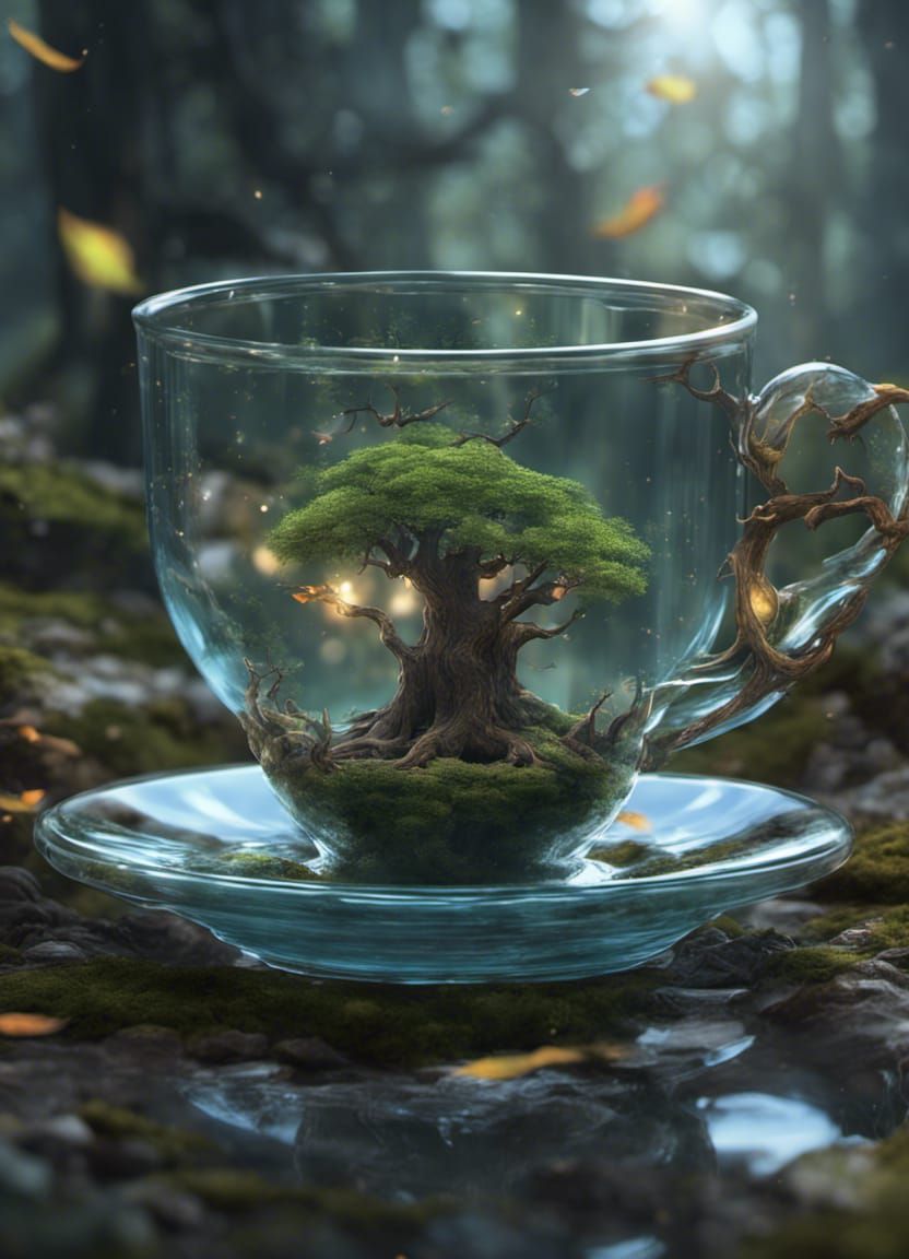 Glass Teacup Tree
