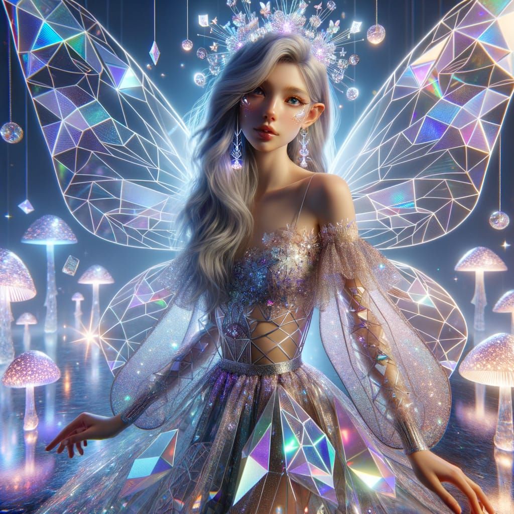 Enchanted Fairy in Iridescent Splendor