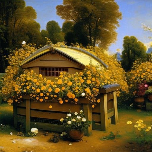 Blooming Beehive Garden: Old Master Style