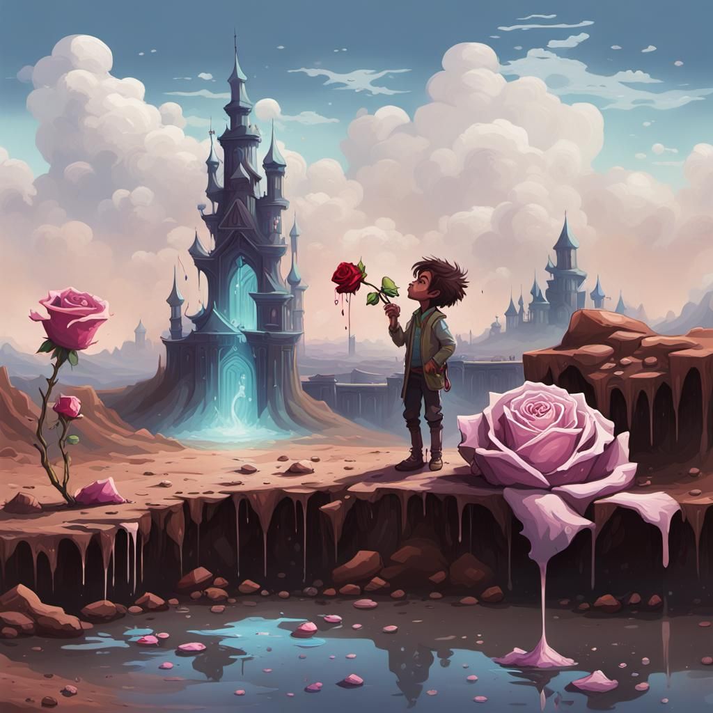 Desert Ghost Town: Creature Prince and Chocolate Rose