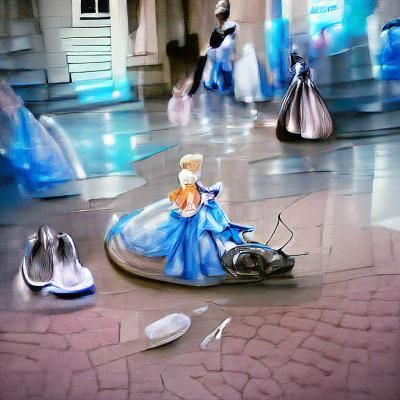 Cinderella in Classic Disney Animation Style