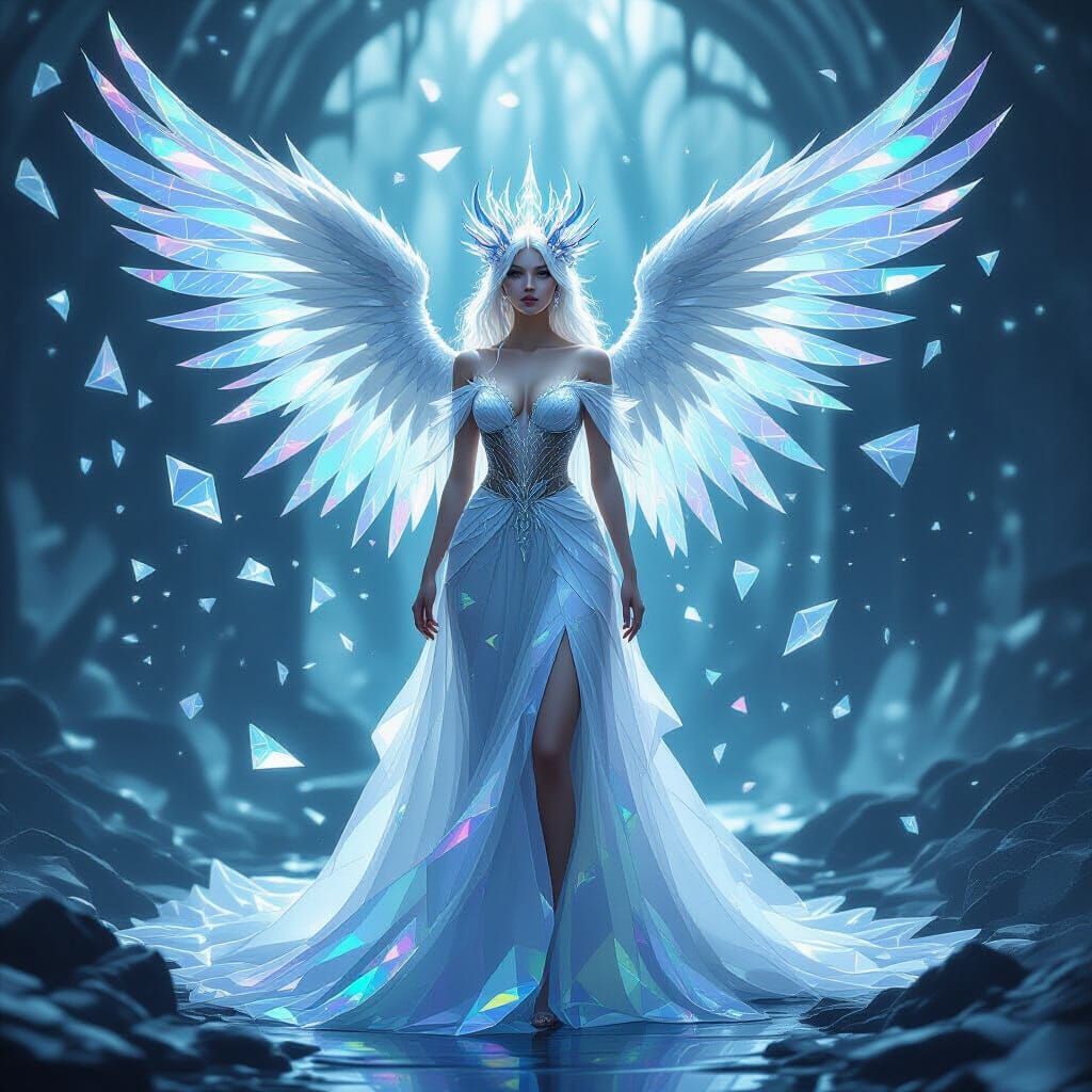 Crystal Seraph of Forgotten Dreams: Hyper-Realistic Fantasy ...