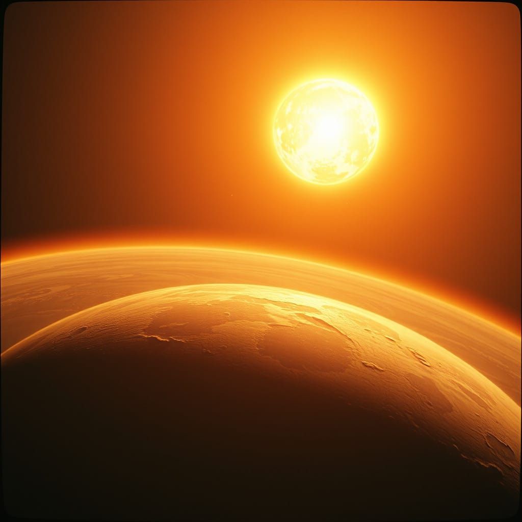 Epic Space Odyssey in Golden Hour