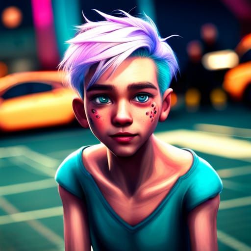 Disney Pixar Style Portrait of a Girly Boy