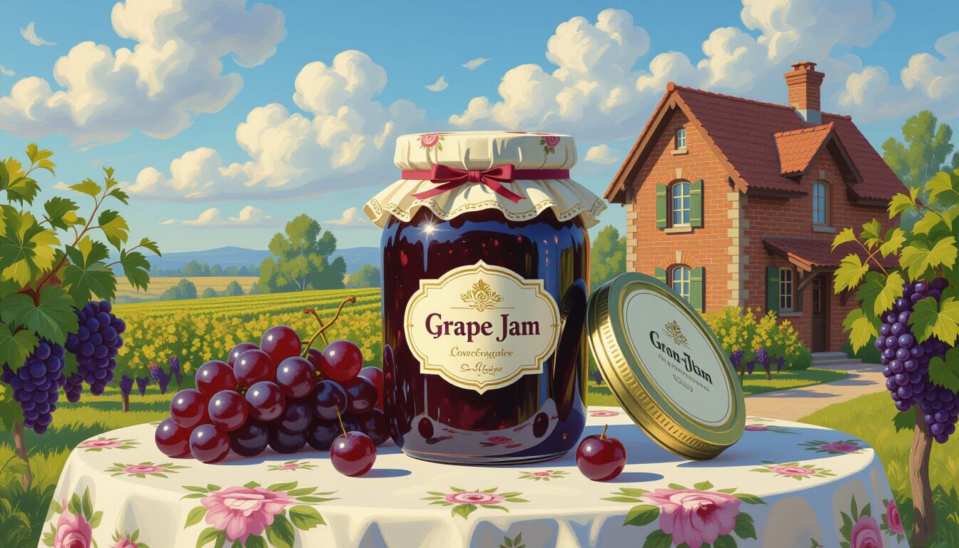 Luxurious Grape Jam Setting on Royal Table