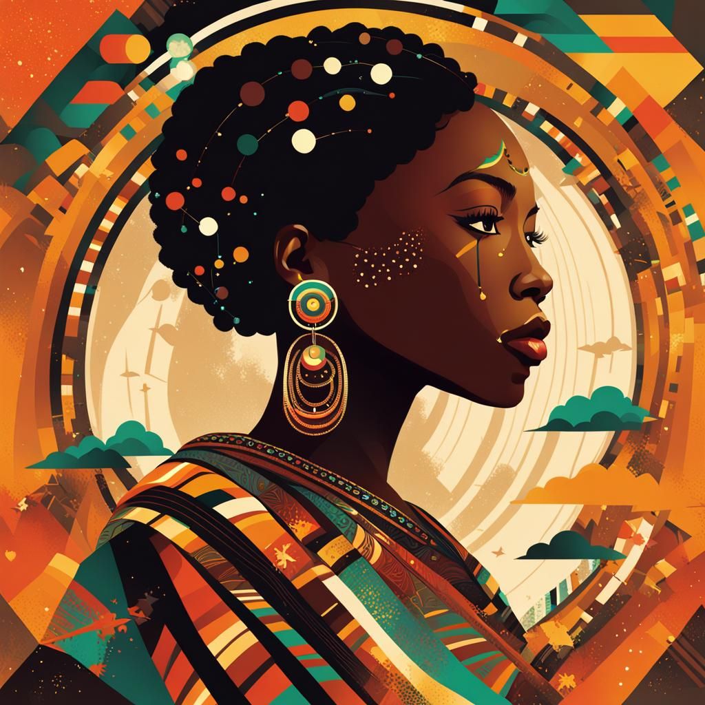 Enchanted Woman Portrait in Dynamic Lighting