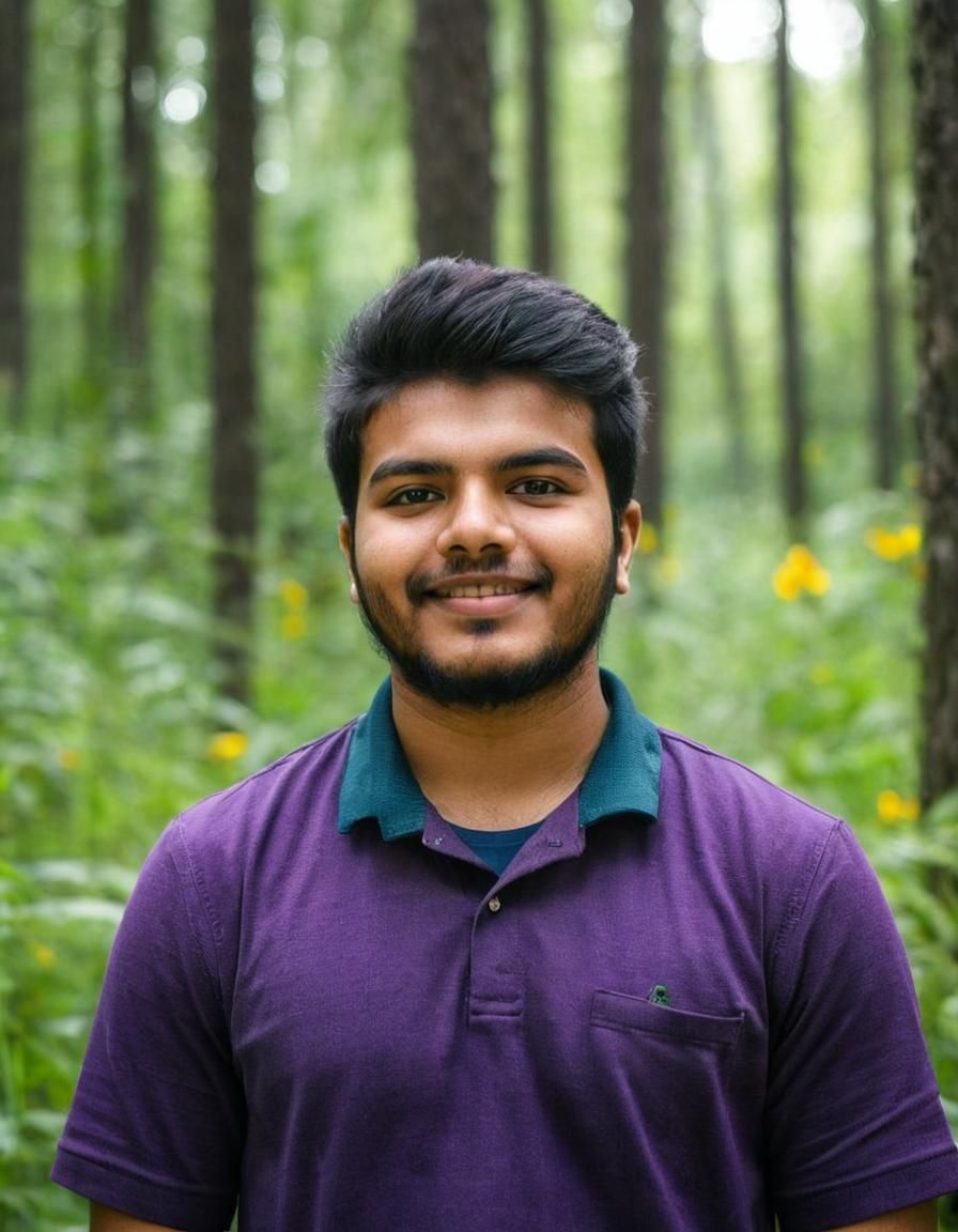 Lush Forest Portrait with Natural Light
