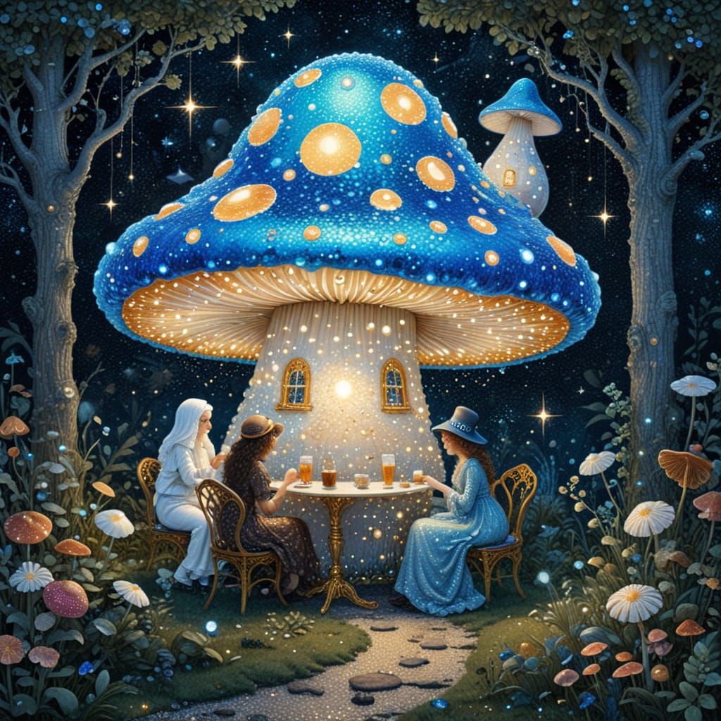 Mystical mushroom cafe