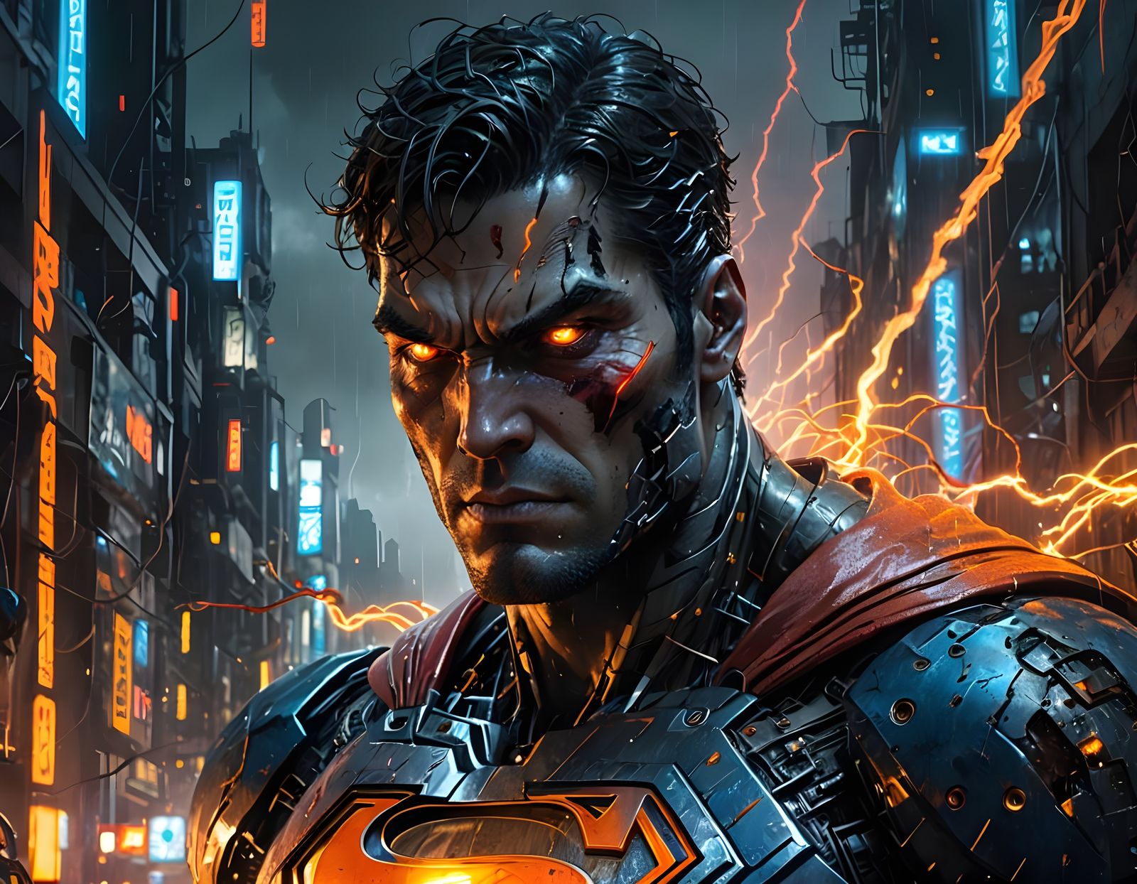 Cyborg Superman: Hyperdetailed Fine Art Masterpiece