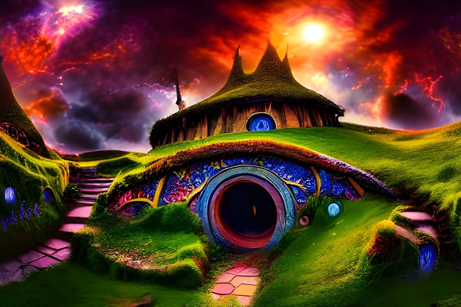 Hobbiton in an Extra-Dimensional Fractal Realm