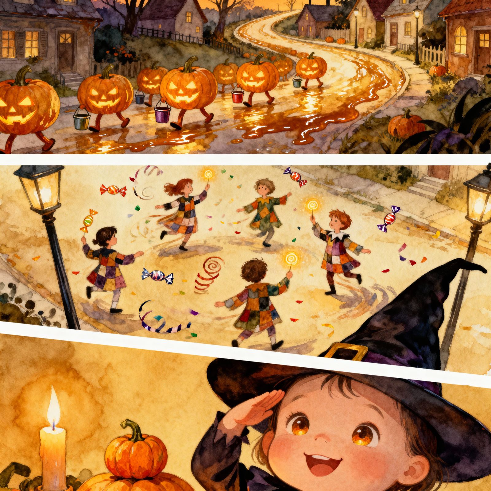 Sentient Pumpkins March Through Charming Autumn Town