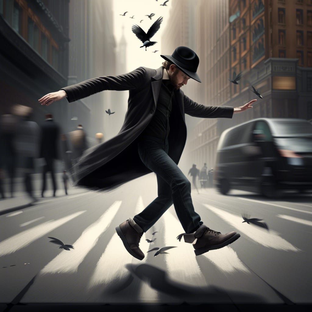 Man in Black Hat Discovers Flight