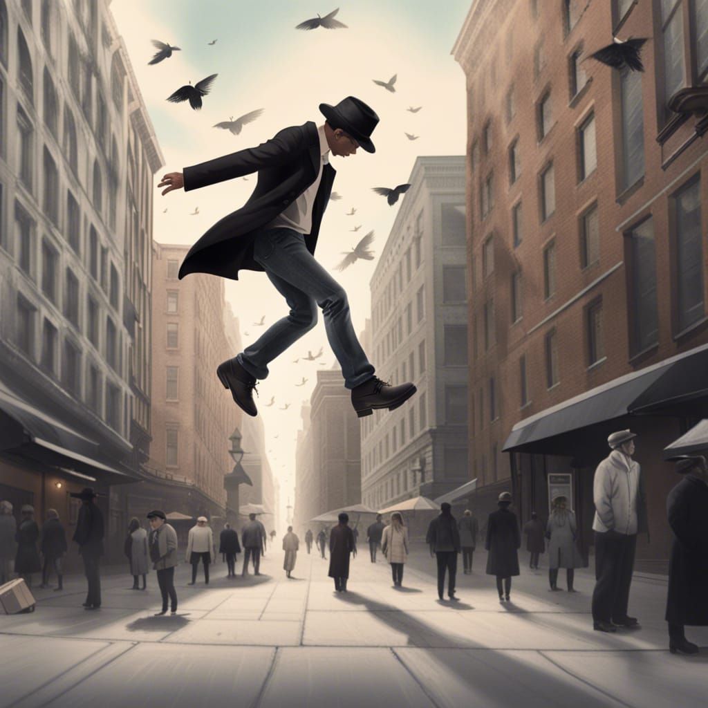 Man in Black Hat Discovers Flight