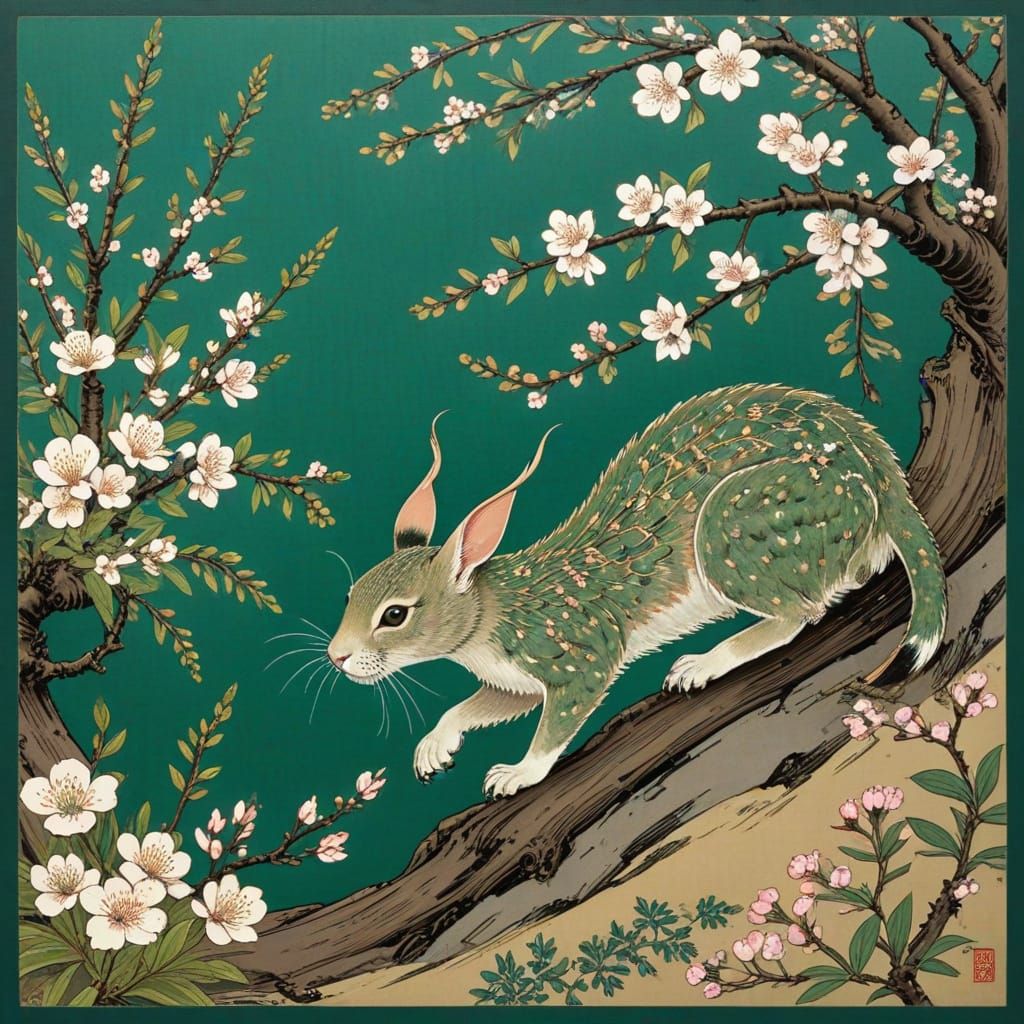 53 Views of Wandering Bagrats in Ukiyo-E Style with Triadic ...