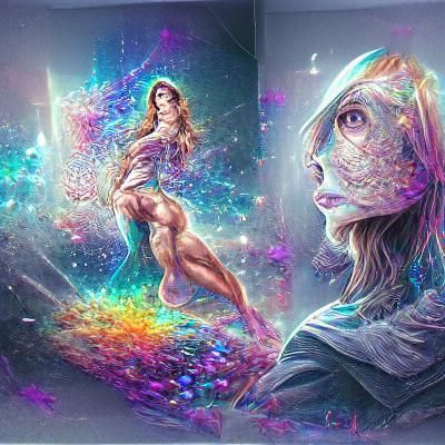 MTF Transition: Holographic Astral Illustration