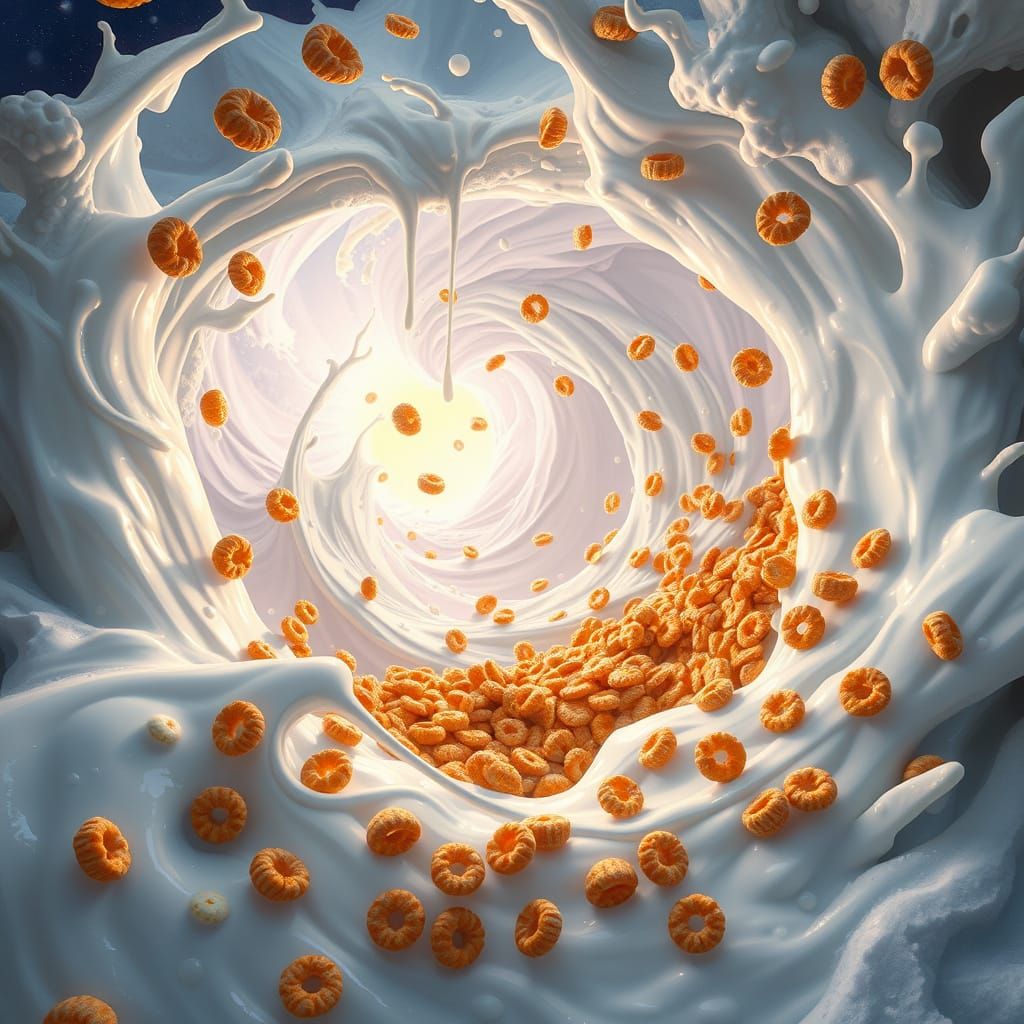 Whimsical Cheerios Odyssey in Vibrant, Unreal Engine 5 Style