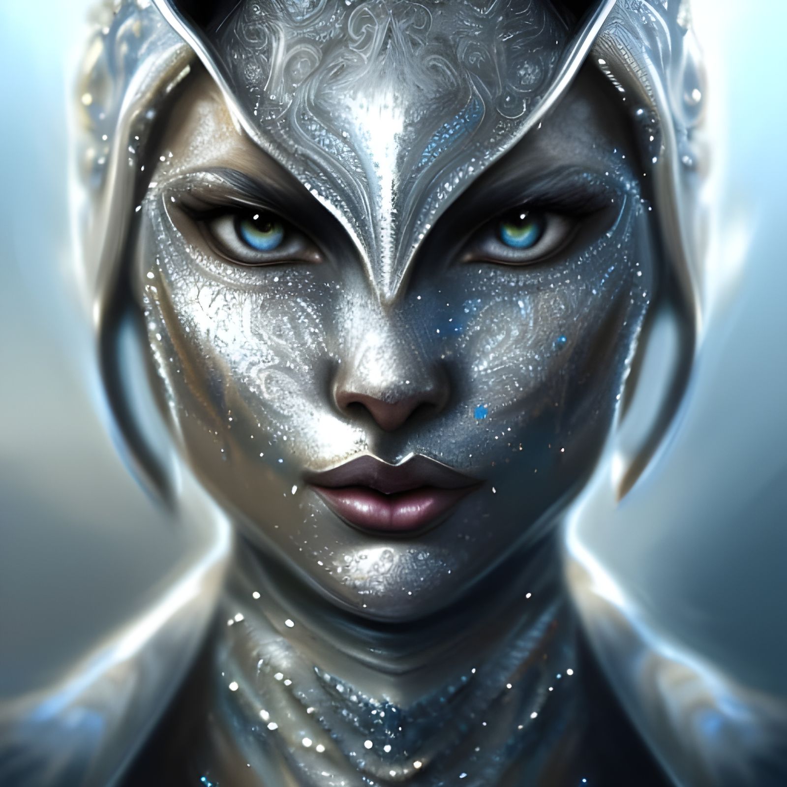 Icy Khajiit Mage: Head and Shoulders Portrait