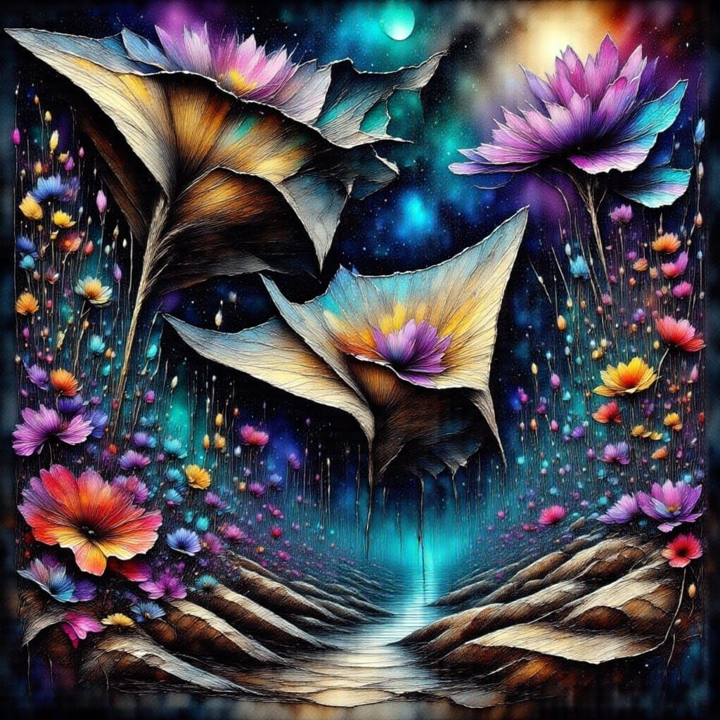 Luminous Manta Rays in Cosmic Ocean